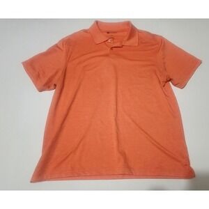 Haggar Clothing Mens Short Sleeve‎  Size Large Orange Collared